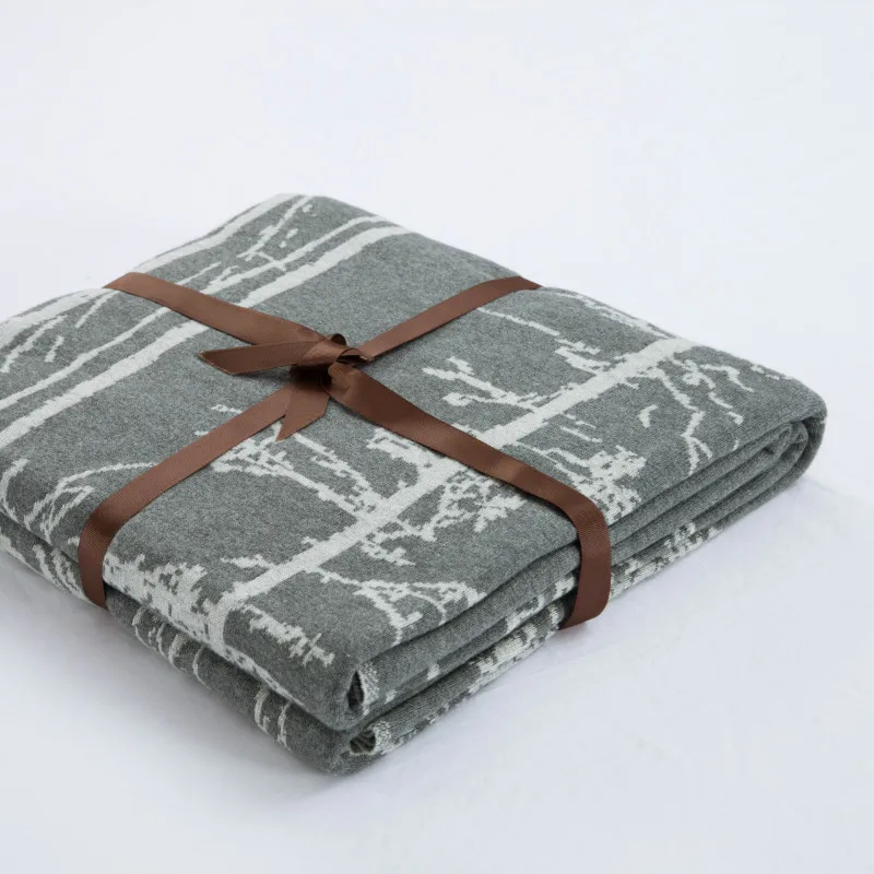 

Comfortable Knitted Summer Blanket 100% Bamboo Fiber Air Conditioning Blanket Sofa Silk feeling