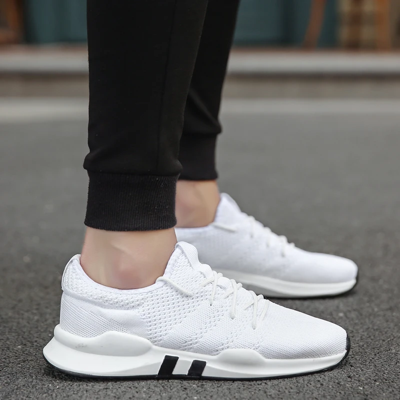 White Мужская обувь; коллекция года; Летняя обувь; кроссовки; Zapatillas Deportivas Hombre; дышащая повседневная обувь; Sapato Masculino Krasovki - Цвет: White