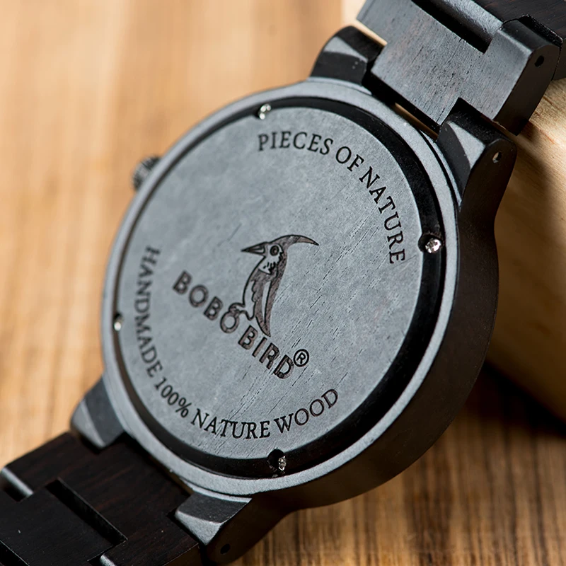 Мужские часы BOBO BIRD модные спортивные деревянные Стильные кварцевые наручные