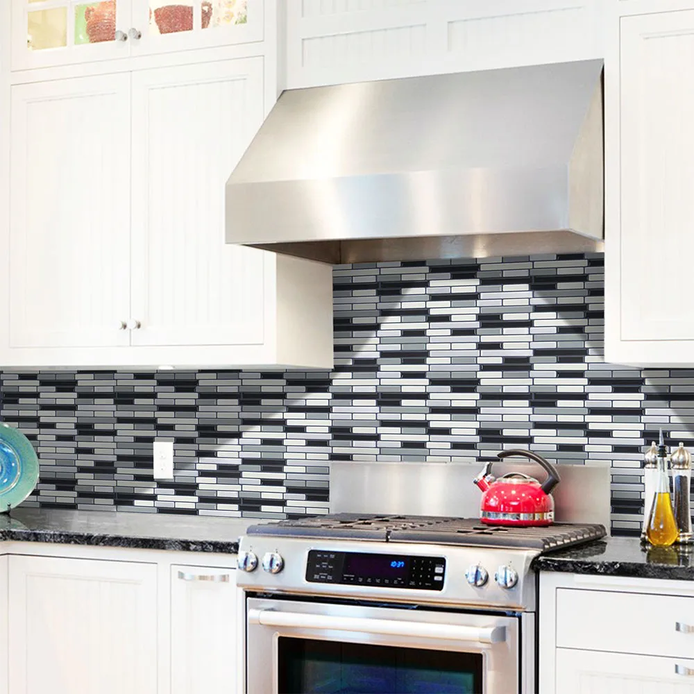 Кухонный постер мозаика самоклеящаяся наклейка на стену имитация дыма кирпичной