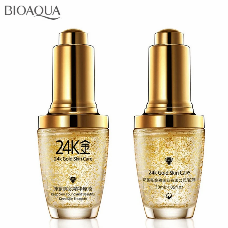 BIOAQUA 24K Золотая Сыворотка для лица увлажняющий отбеливающий дневной крем против