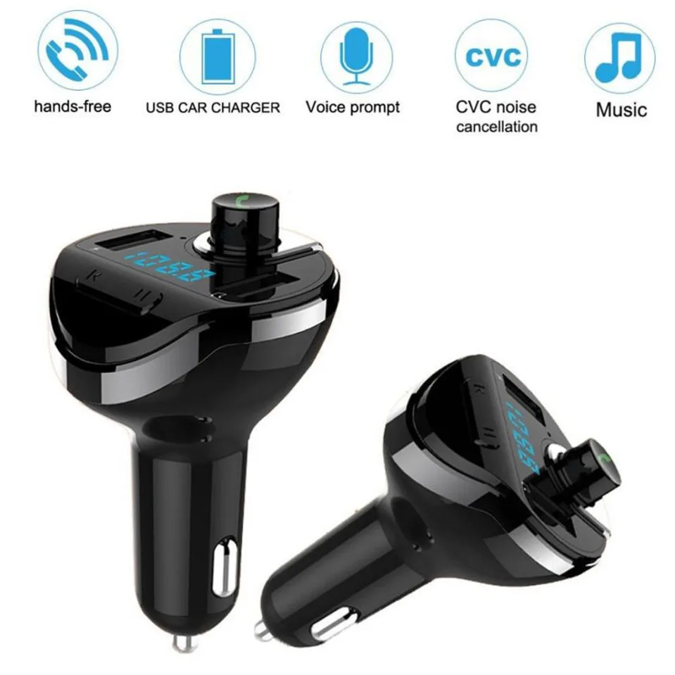 100% Новый Bluetooth Автомобильный fm передатчик Беспроводной радио адаптер MP3 плеер