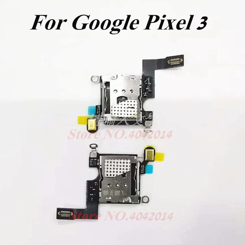 

Original SIM Card Reader With microphone Connector Socket For Google Pixel 3 3a XL SIM/SD booth Slot Flex cable Replacement part