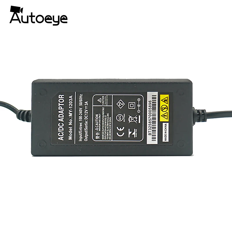 Autoeye CCTV камера адаптер питания DC12V 3A AHD камера источник питания EU/US/UK/AU разъем