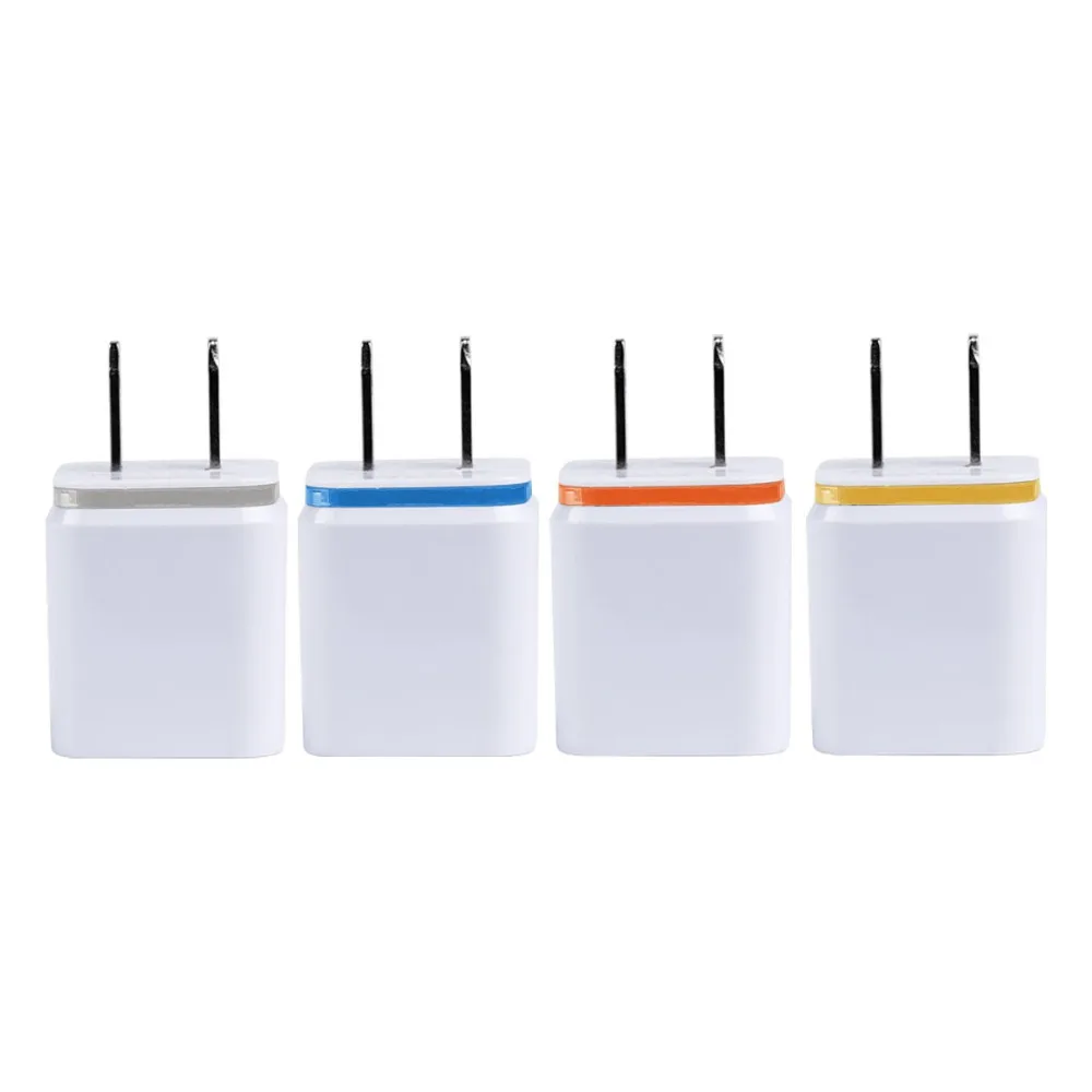 50 шт. x двойной USB зарядное устройство для мобильного телефона 5V2. 1A/1A ЕС США вилка