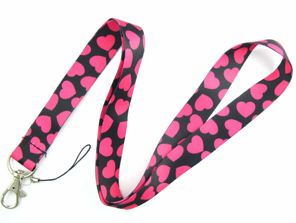 

Lot 10Pcs Red Hearts Cartoon Mobile Cell Phone Lanyard Neck Straps Party Gifts A107