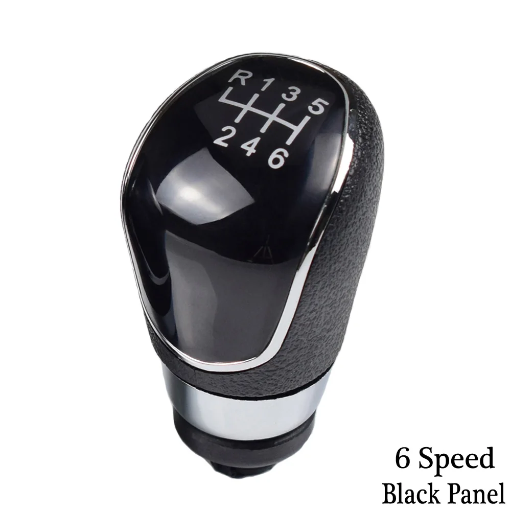 6Speed-Black-Head 5, 6 Скорость Шестерни ручка переключения Shifter Пылезащитная крышка ручки для Fiesta Focus2 MK2 Kuga C- max для Mondeo - Название цвета: 6Speed-Black-Head