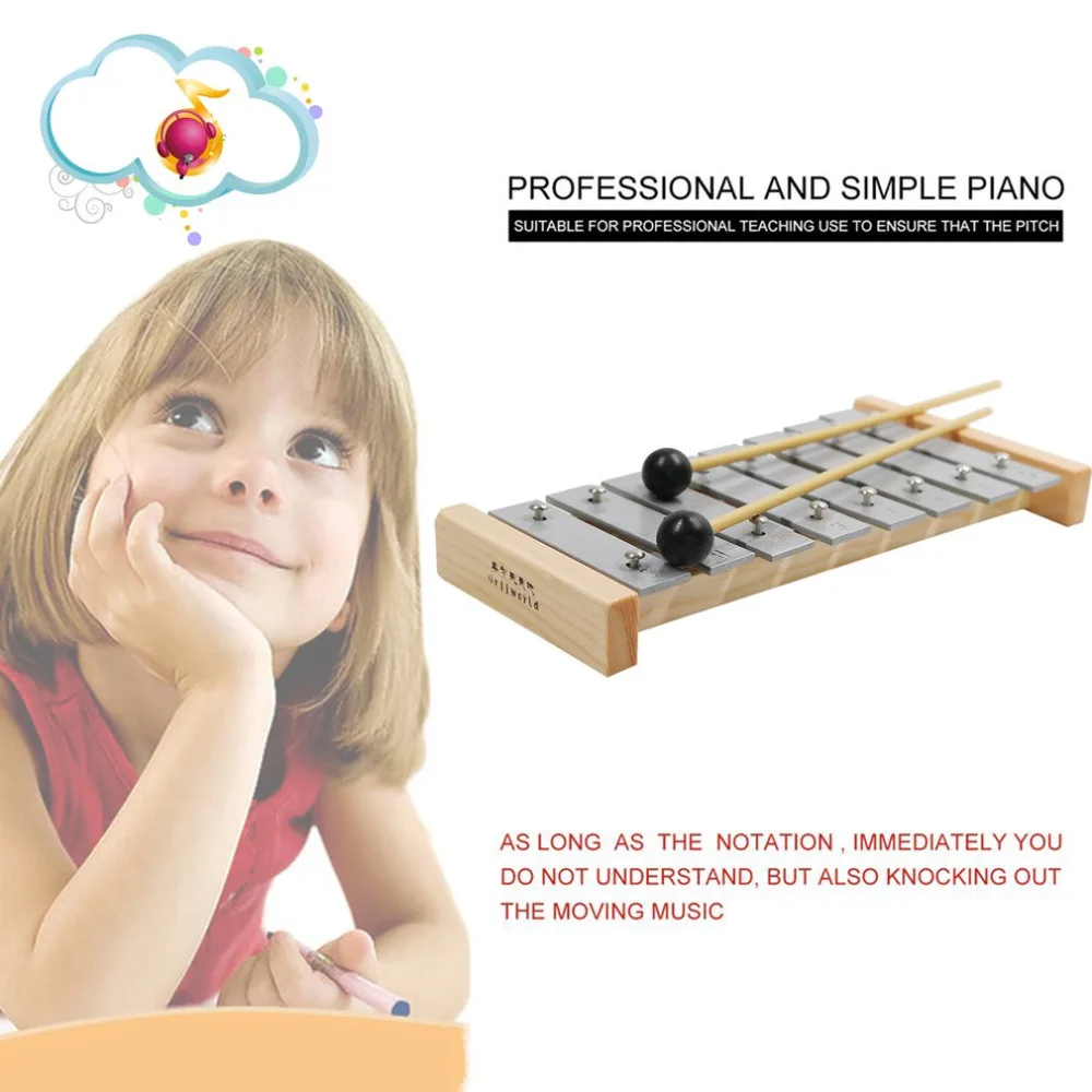 M-ws orff World музыкальное обучающее устройство для детей, 8 нот, деревянный ксилофон для раннего возраста, музыкальный инструмент, детские игрушки