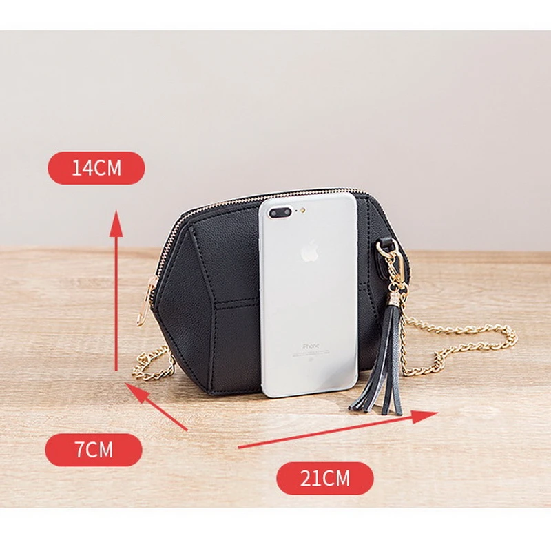 

Ansloth New Design Fashion Women Bag Classic Patchwork PU Leather Small Chain Bags Shoulder Bag For Woman Crossbody Bag HPS327