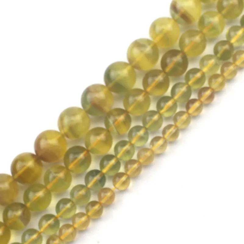 natural yellow fluorite beads gemstone DIY loose for jewelry making strand 15&quot wholesale ! | Украшения и аксессуары