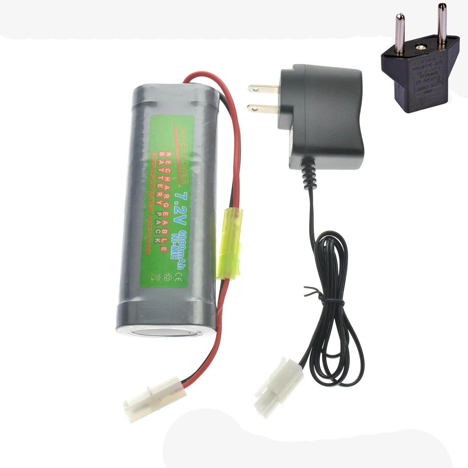 1pcs 7.2V 6800mAh rechargeable battery pack + charger US/ EU/AU/UK Plug Adapter | Электроника