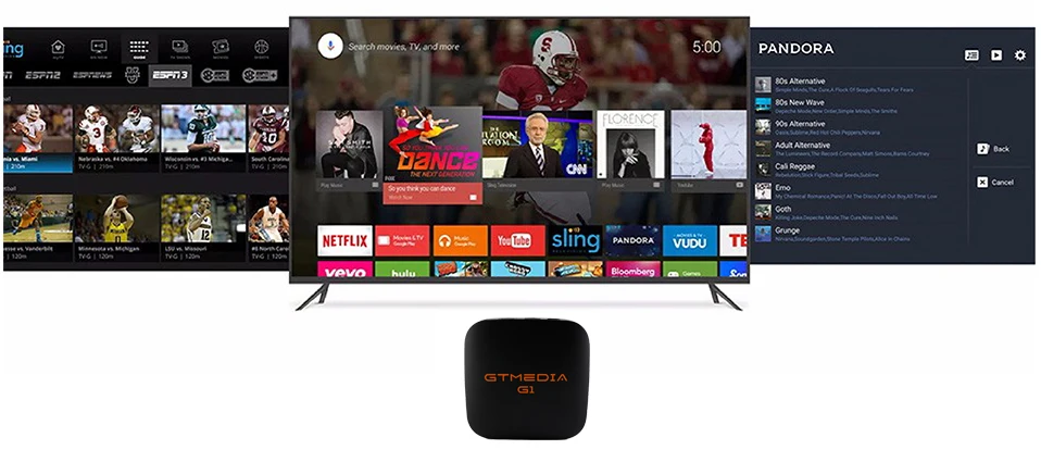 GTmedia G1 Smart tv box медиаплеер Android 7,1 с испанским итальянским немецким мировое IPTV 4K 2K H.265 Wifi простой в эксплуатации рецептор