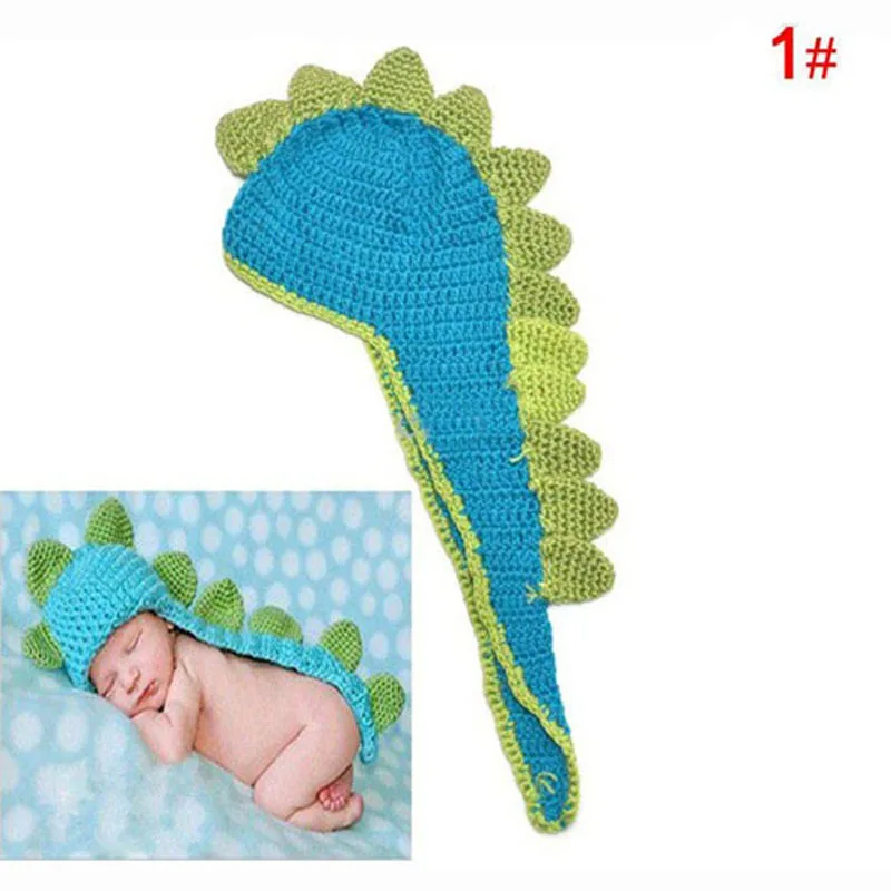 Реквизит для фотосессии новорожденного мальчика с динозавром вязаные крючком