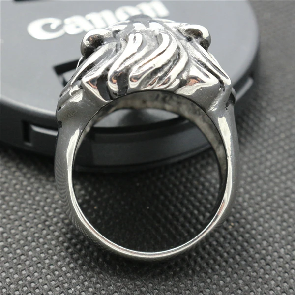Размер 7 14 316L Нержавеющая сталь панк готика крутое кольцо с головой короля льва|ring