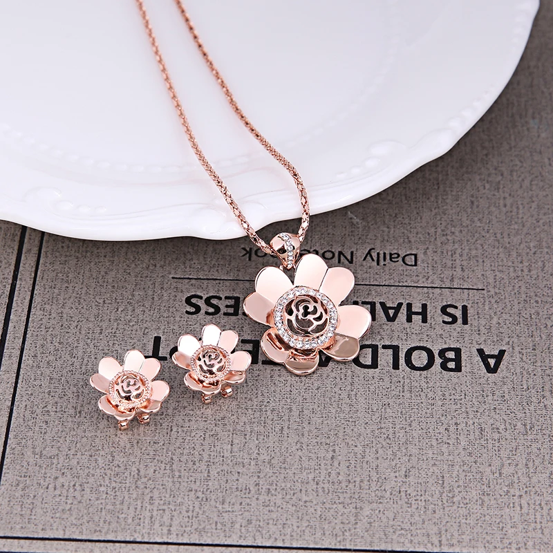 IMucci/модные изысканные ювелирные изделия Хрустальная роза золотой уникальный