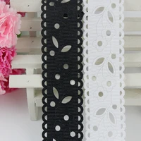 28mm double wave hollow flowers series grosgrain ribbon diy handmade materials gift wrapping scrapbook riband 20 yards