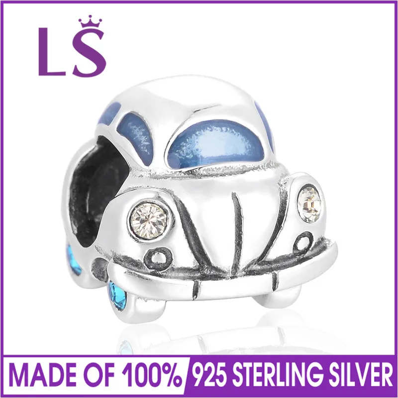 LS Аутентичные бусины из стерлингового серебра 925 Шарм эмаль спортивные в виде