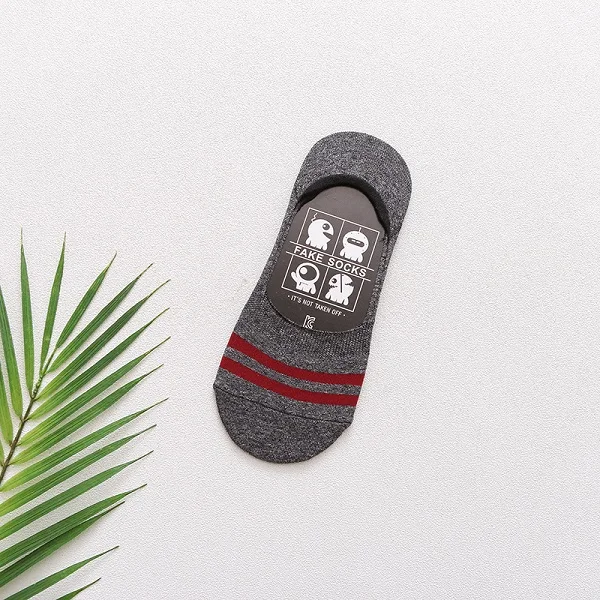 Dark gray Socks 5 пар/партия, мужские носки, летние, новые, Нескользящие, силиконовые, невидимые, хлопковые, мужские носки, мужские, короткие носки, повседневные, не показывают носки, Meias - Цвет: Dark gray Socks