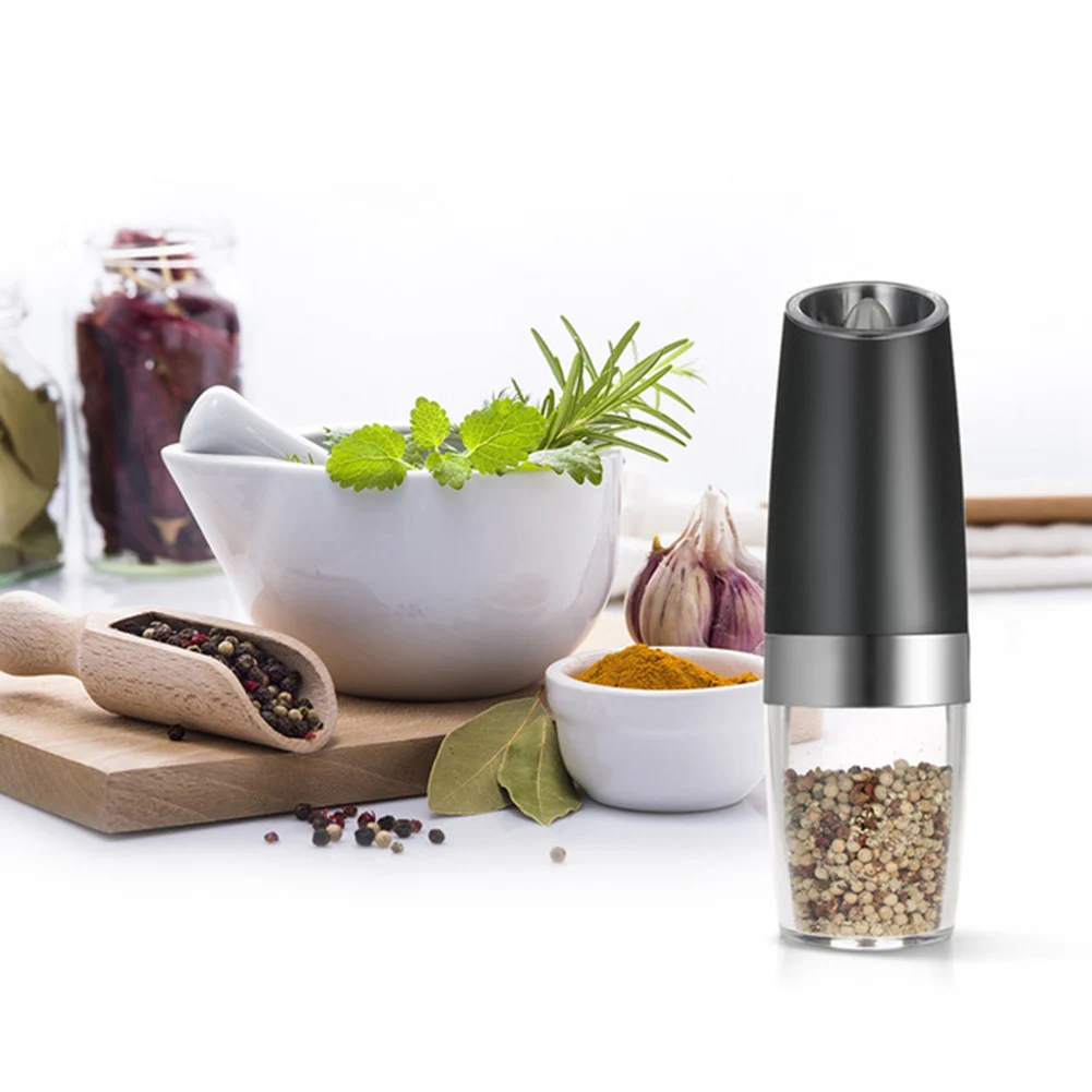 1Pc Automatic Electric Gravity Pepper Grinder LED Lights Salt Mill Muller BPA Free Kitchen Seasoning Grinding Tools | Дом и сад