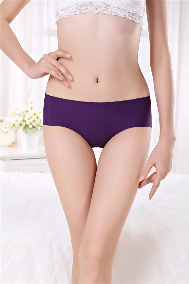 Для женщин трусики Ice Silk нижнее белье трусы с высокой талией Одна деталь
