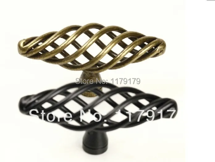 

antique birdcage handle knob bronze drawer dresser knob pull black birdcage kichen cabinet handle knob furniture hardware knob