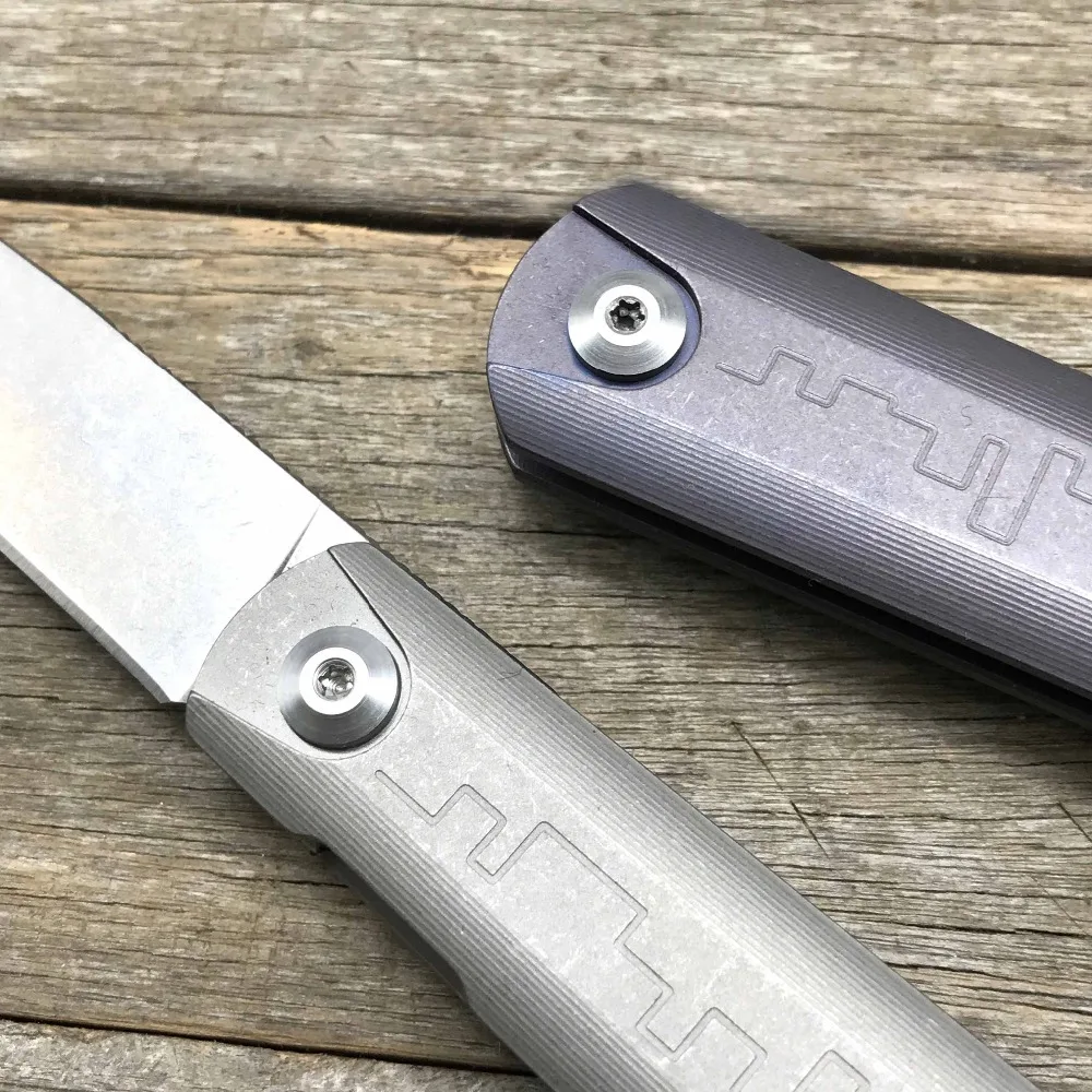 LDT Zebra MS2 Folding Knife S35VN Blade Titanium TC4 Handle Knives Ceramic Ball Bearing Tactical Survival Camping Knife EDC Tool