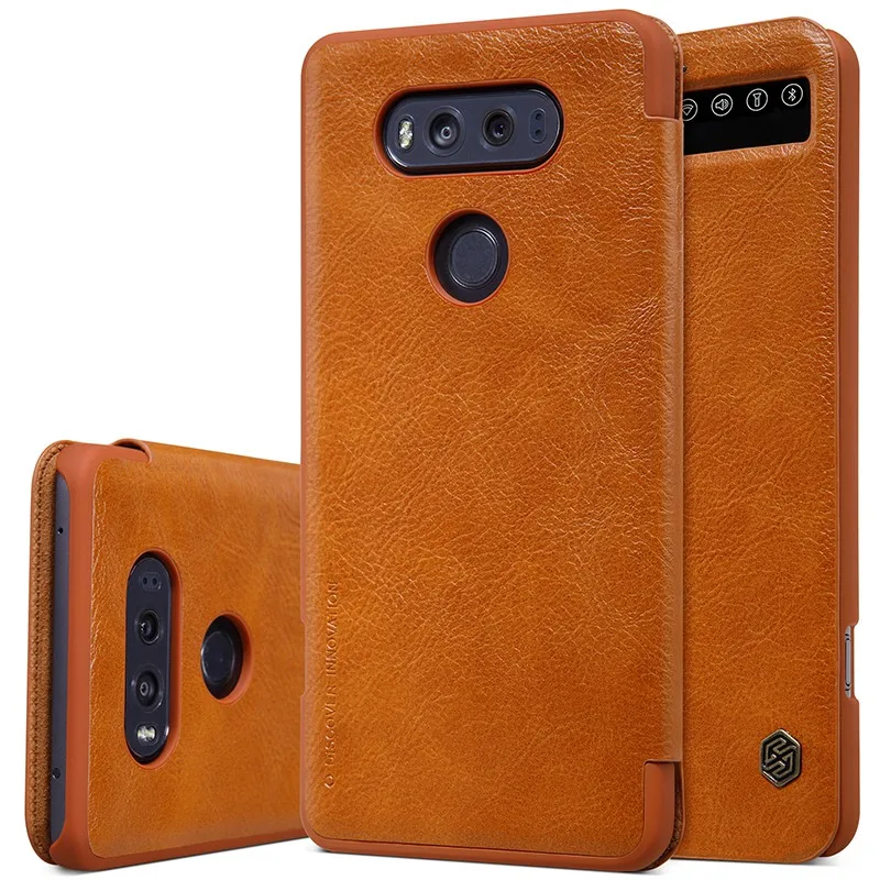 Case For LG V20 Nillkin Роскошный Бизнес Вид из Окна Бумажник Сумка Смарт сна Кожи Сальто