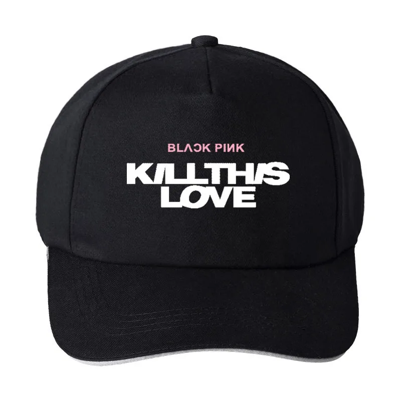 KPOP черно-розовая шляпа новая kill this love козырьки jisoo rose jennie lisa шаровая Кепка язычок кепка мужская повседневная бейсболка оптом