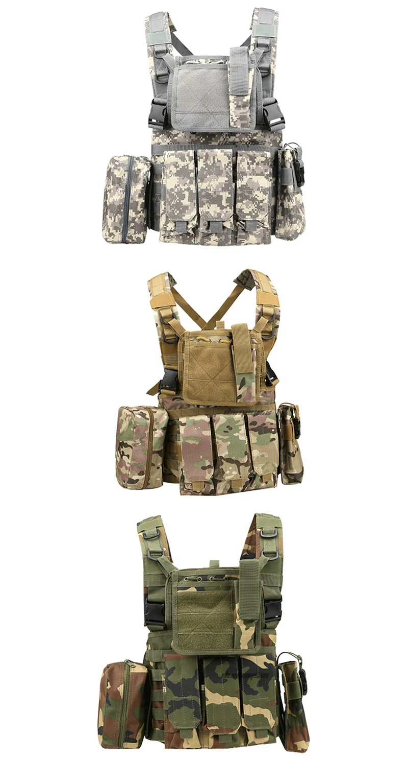 Molle военные тактические жилеты Регулируемый Открытый охотничий жилет журнал сумки CS Wargame Пейнтбол жилет страйкбол жилет