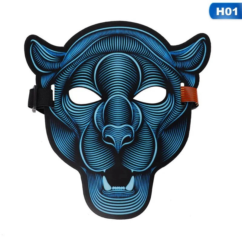 Светодиодный маска холодный свет фестиваль вечерние Голосовое управление