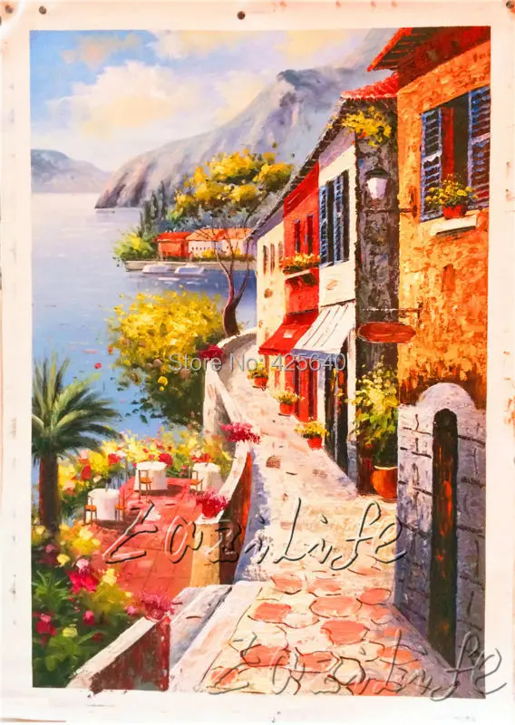 Венеция картина маслом итальянский пейзаж на холсте Высокое качество днем в