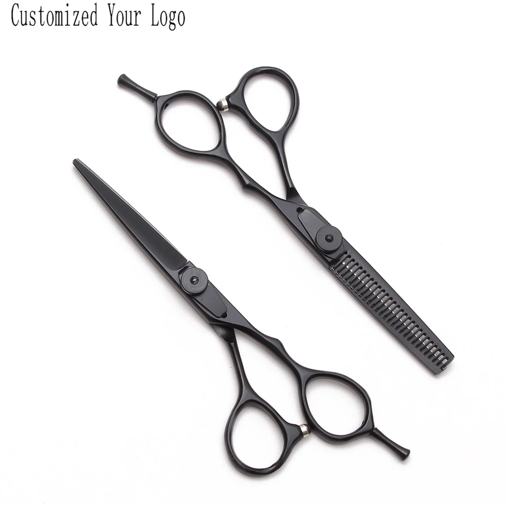 1Pair 6&quot 17.5cm 440C Customized Logo Professional Hairdressing Scissors Cutting Shears Thinning Hair Kit C9015 | Красота и