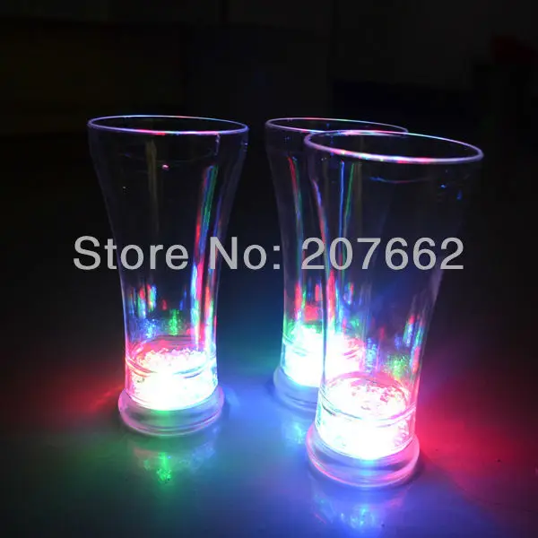 Бесплатная доставка 6 шт./лот 19 унций мигающие очки мигающая пивная кружка