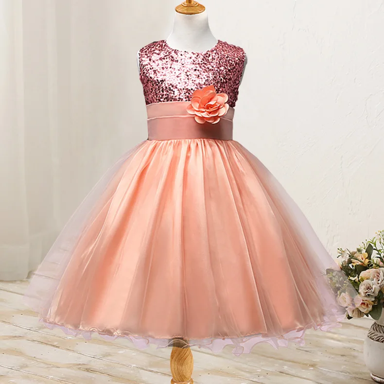 Внешняя торговля взрывное детское свадебное платье с блестками | Детская одежда