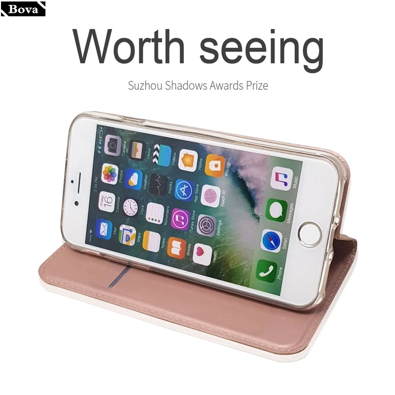 Чехол для iPhone SE 2020 чехол с откидной крышкой 7 6 S s 8 Plus магнитный притягательный