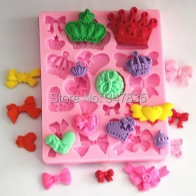 Мини Бабочка Корона силиконовый торт Шоколадное Мыло пудинг желе конфеты