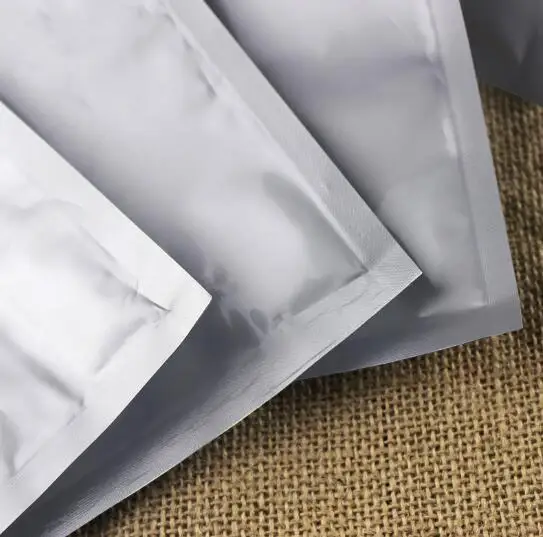 100 шт. алюминиевая фольга с плоским дном Ziplock мешок кофе в зернах/порошок сахар чай