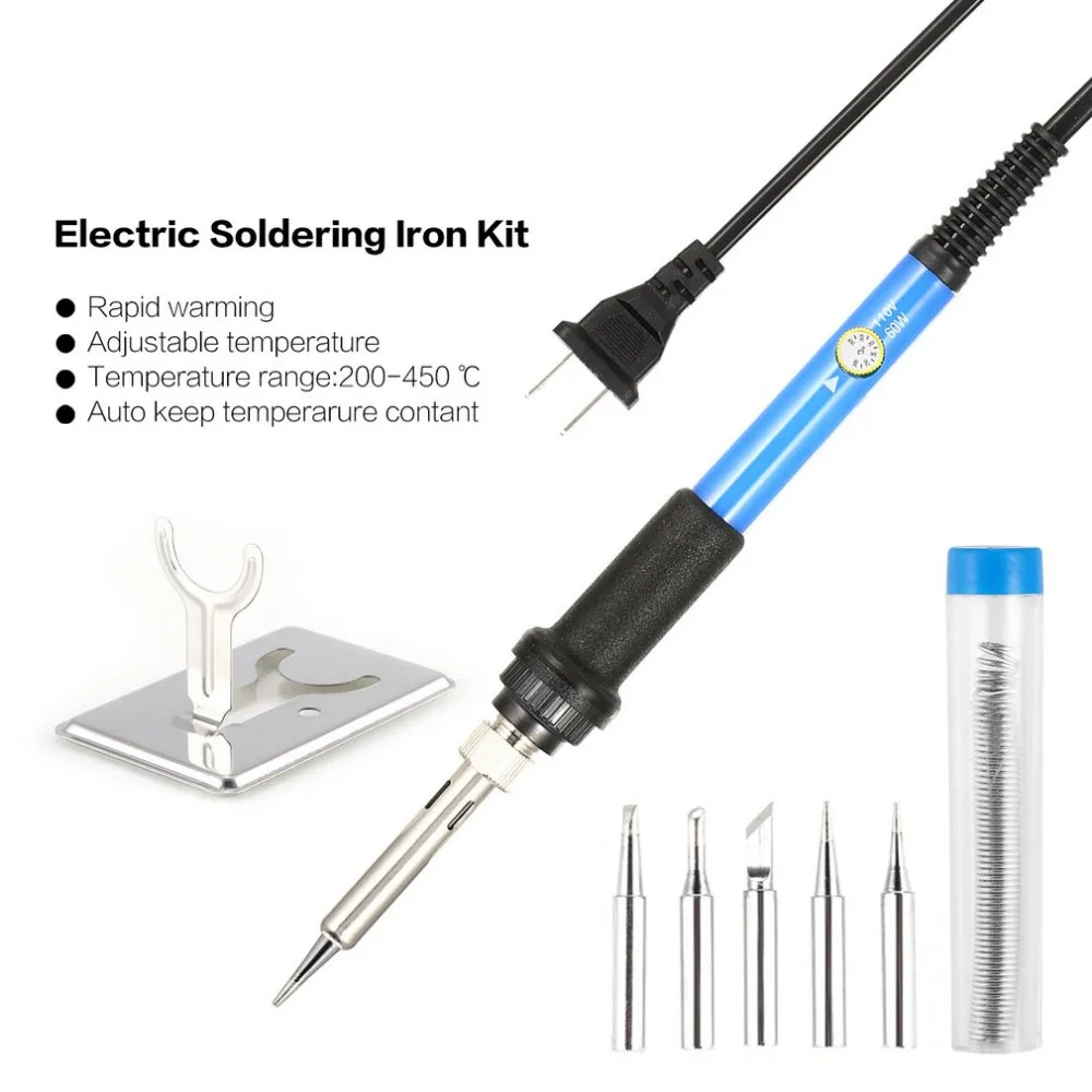 Регулируемый температурный Электрический паяльник набор сварочных ремонтных