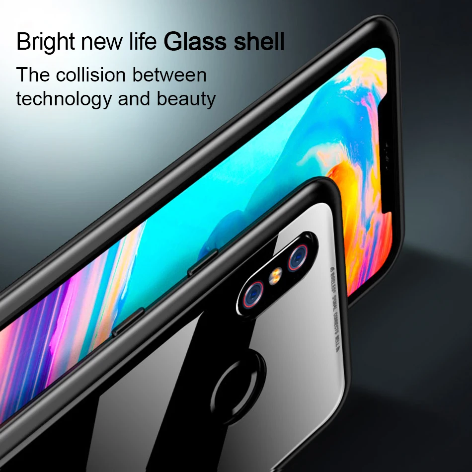 OLAF Magnetic Adsorption Case for Xiaomi MI 8 SE A2 Clear Tempered Glass Redmi 6 Note 5 Pro Back Cover bumper | Мобильные телефоны