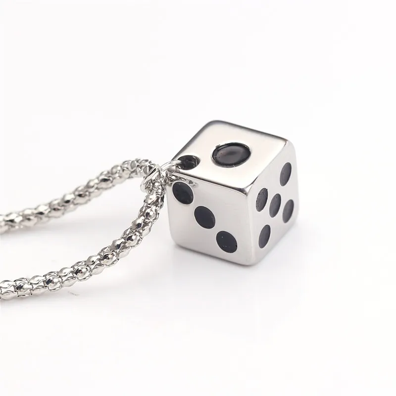 Модные Kpop State Мужские t Dice Necklae Harajuku стиль ретро простые Lucky ожерелья мужские