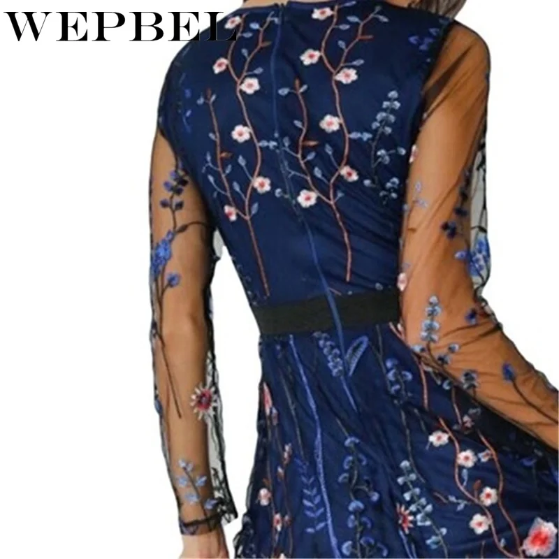 WEPBEL/модное летнее кружевное платье с вышивкой; богемное праздничное платье с цветочным рисунком; Лидер продаж; Vestidos