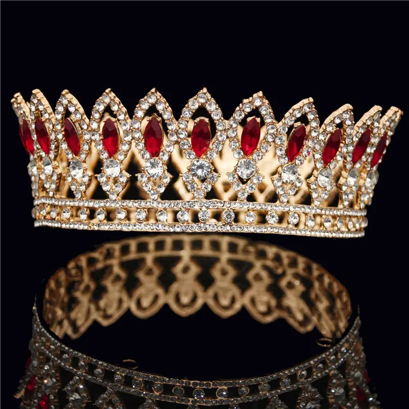 Baroque Vintage Bride Crown Wedding Diadem Queen King Tiaras and Crowns Headbands Prom Party Hair Jewelry Accessories | Украшения и
