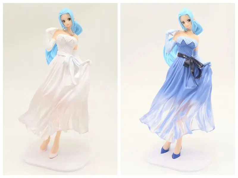 Фигурка японского аниме 22 см one piece LADY EDGE для свадьбы vivi голубое/Белое платье экшн