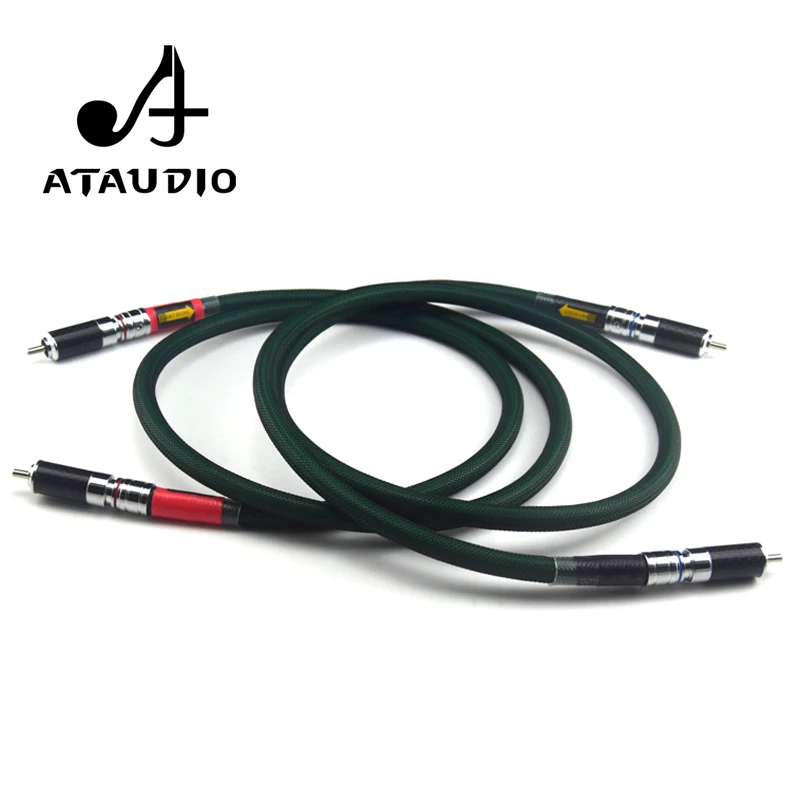 ATAUDIO 2328 Hifi RCA кабель Hi end посеребренный 2rca штекер на штекер|interconnect rca cables|hifi cablerca cable