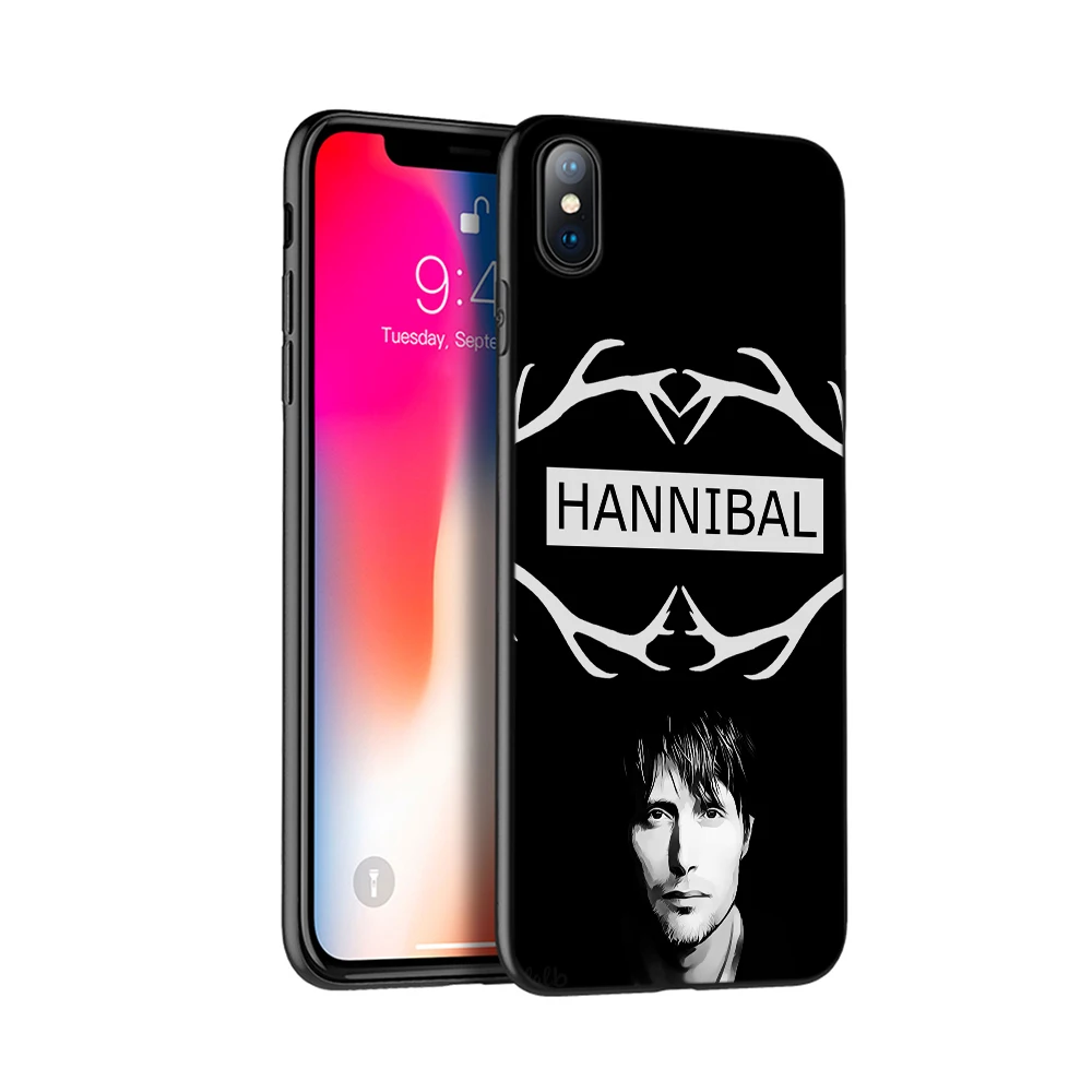 Черный чехол из ТПУ для iphone 5 5s se 6 6s 7 8 plus x 10 силиконовый XR XS 11 pro MAX Ганнибал съешь