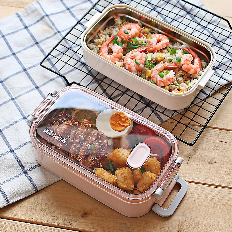 ONEUP Ланч бокс из нержавеющей стали герметичная двухслойная коробка Bento