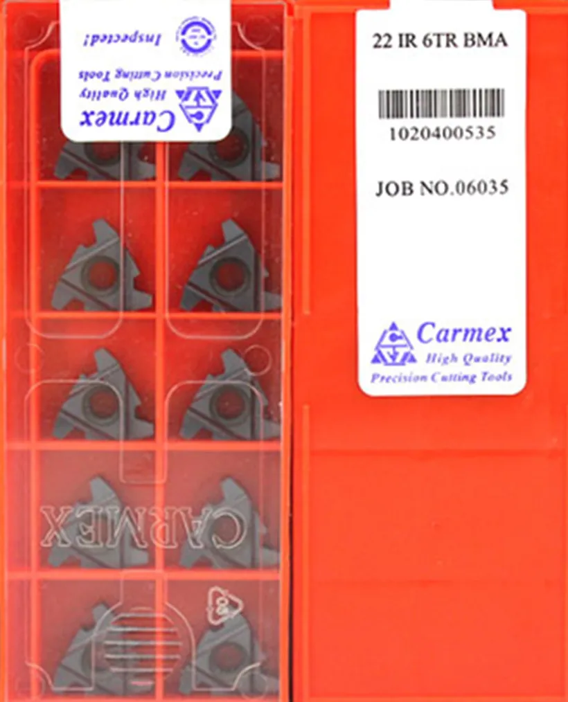 22ER 4TR 5TR 6TR BMA 22IR 10 шт. 50 твердосплавные вставки Carmex для обработки нержавеющей стали
