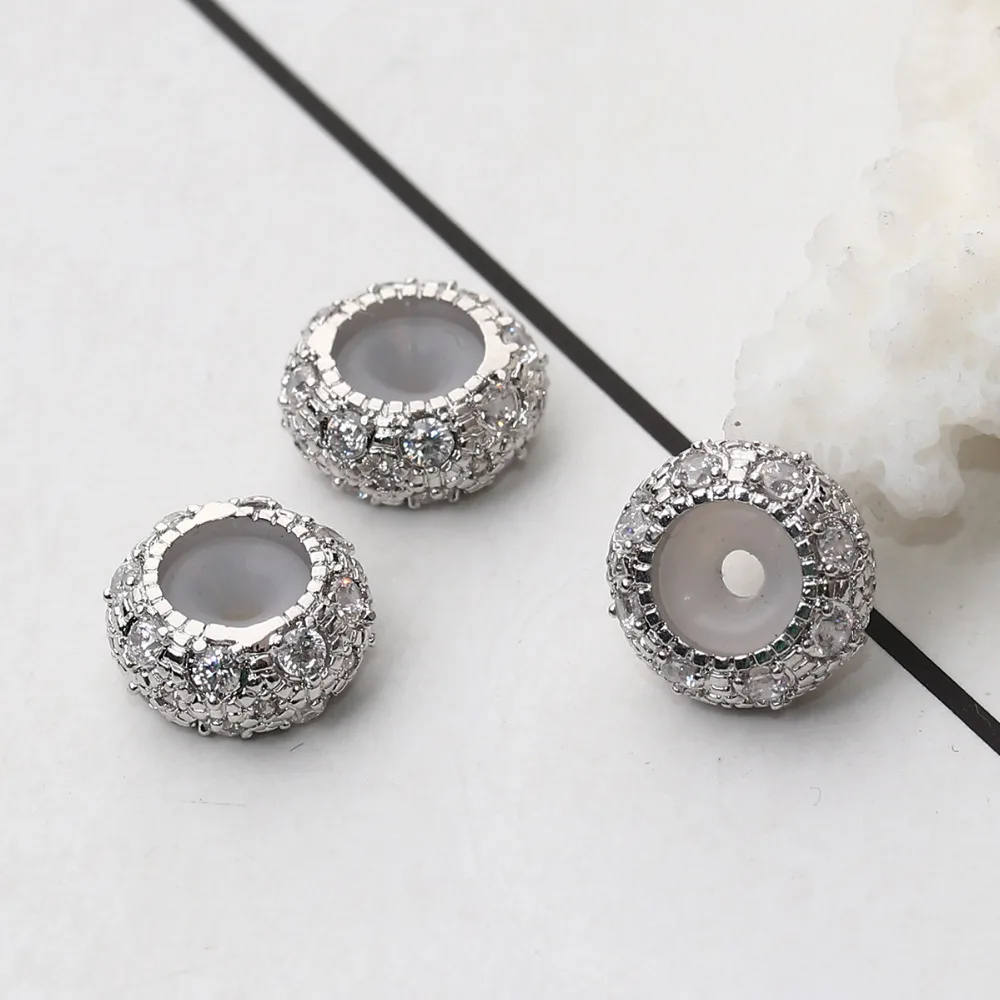 DoreenBeads медные ползунок с застежкой круглые шарики из розового золота силиконовые