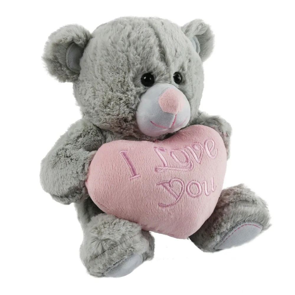 Плюшевый мишка с надписью I Love You мягкие плюшевые игрушки в виде чучела подарок