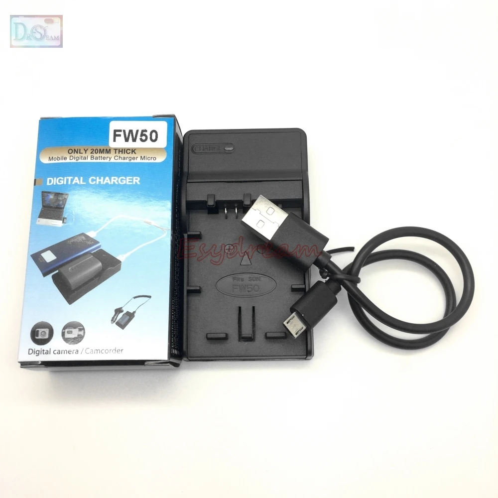 Зарядное устройство USB для Sony NP FW50 Battery NEX 7 6 5 ilce 7S A7 A7R II A5000 A5100 A6000 A6300 A6400 A6500 RX10 II III